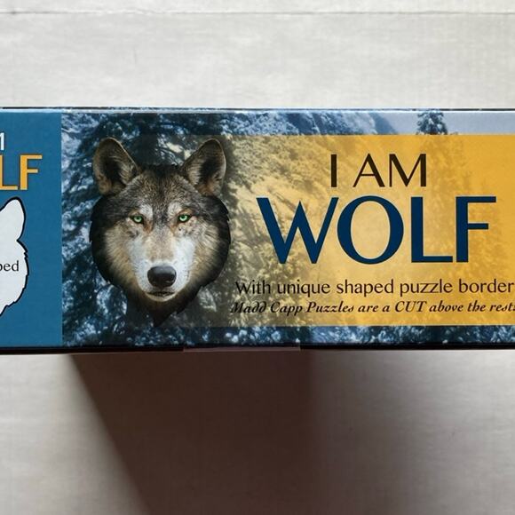 Madd Capp Puzzles - I AM Wolf - 550 Pieces - Animal Shaped Jigsaw Puzzle - NEW - Picture 8 of 8